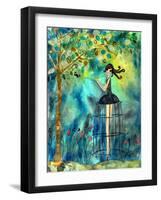 Big Eyed Girl Second Thoughts-Wyanne-Framed Giclee Print