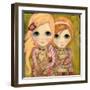 Big Eyed Girl Snuggle Bunnies-Wyanne-Framed Giclee Print