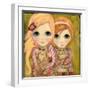 Big Eyed Girl Snuggle Bunnies-Wyanne-Framed Giclee Print