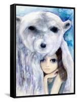 Big Eyed Girl Solitude-Wyanne-Framed Stretched Canvas