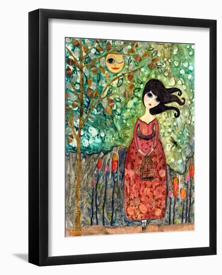 Big Eyed Girl Still Waiting-Wyanne-Framed Giclee Print