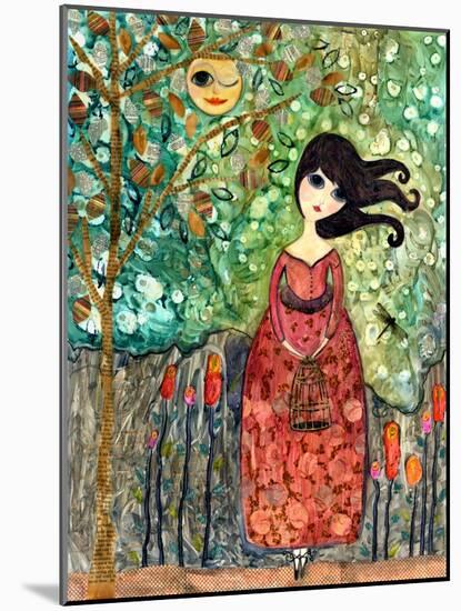 Big Eyed Girl Still Waiting-Wyanne-Mounted Giclee Print