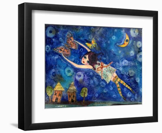 Big Eyed Girl Swept Away-Wyanne-Framed Giclee Print