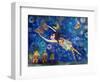 Big Eyed Girl Swept Away-Wyanne-Framed Premium Giclee Print