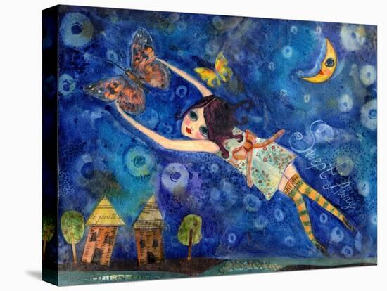 Big Eyed Girl Swept Away-Wyanne-Stretched Canvas