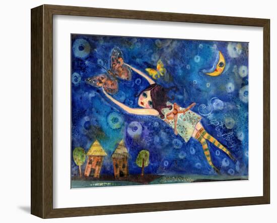 Big Eyed Girl Swept Away-Wyanne-Framed Giclee Print