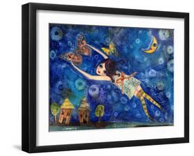 Big Eyed Girl Swept Away-Wyanne-Framed Giclee Print