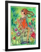 Big Eyed Girl Trust-Wyanne-Framed Giclee Print