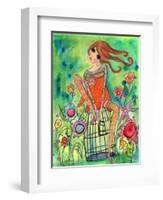 Big Eyed Girl Trust-Wyanne-Framed Giclee Print