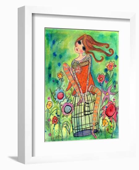 Big Eyed Girl Trust-Wyanne-Framed Giclee Print