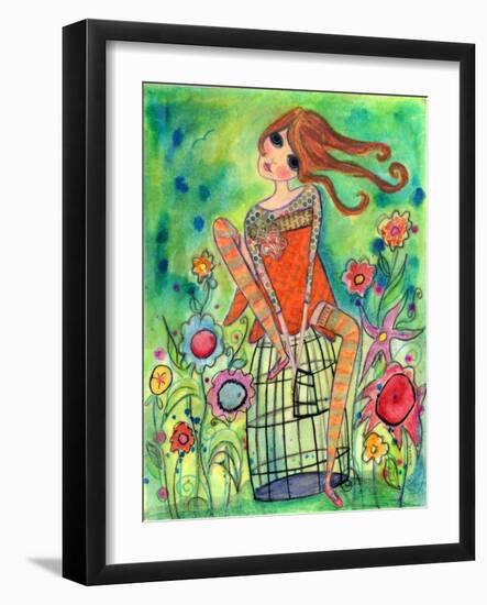 Big Eyed Girl Trust-Wyanne-Framed Giclee Print