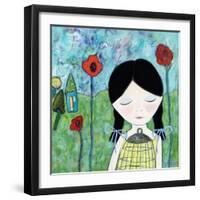 Big Eyed Girl Wish-Wyanne-Framed Giclee Print