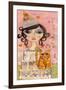Big Eyed Girl You Can't Have Your Cake and Eat it Too-Wyanne-Framed Giclee Print