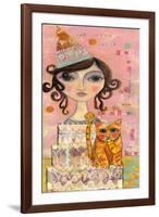 Big Eyed Girl You Can't Have Your Cake and Eat it Too-Wyanne-Framed Giclee Print