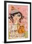 Big Eyed Girl You Can't Have Your Cake and Eat it Too-Wyanne-Framed Giclee Print