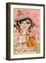 Big Eyed Girl You Can't Have Your Cake and Eat it Too-Wyanne-Framed Giclee Print