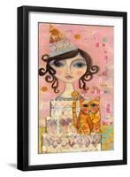 Big Eyed Girl You Can't Have Your Cake and Eat it Too-Wyanne-Framed Giclee Print