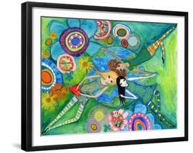 Big Eyed Girls Together Is Better-Wyanne-Framed Giclee Print