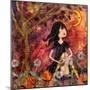 Big Eyed Tambourine Girl-Wyanne-Mounted Premium Giclee Print