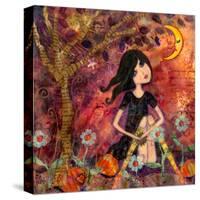 Big Eyed Tambourine Girl-Wyanne-Stretched Canvas