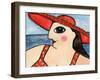 Big Fashion Diva at the Beach-Wyanne-Framed Giclee Print