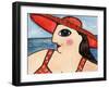 Big Fashion Diva at the Beach-Wyanne-Framed Giclee Print