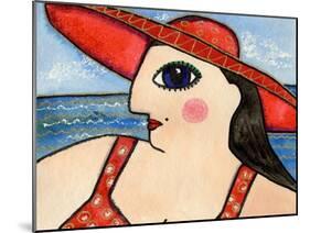 Big Fashion Diva at the Beach-Wyanne-Mounted Giclee Print