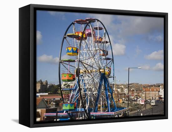 Big Ferris Wheel in Luna Park Amusements Funfair by Harbour, Scarborough, North Yorkshire, England-Pearl Bucknall-Framed Stretched Canvas