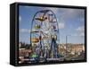 Big Ferris Wheel in Luna Park Amusements Funfair by Harbour, Scarborough, North Yorkshire, England-Pearl Bucknall-Framed Stretched Canvas