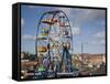 Big Ferris Wheel in Luna Park Amusements Funfair by Harbour, Scarborough, North Yorkshire, England-Pearl Bucknall-Framed Stretched Canvas