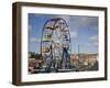 Big Ferris Wheel in Luna Park Amusements Funfair by Harbour, Scarborough, North Yorkshire, England-Pearl Bucknall-Framed Photographic Print