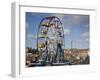 Big Ferris Wheel in Luna Park Amusements Funfair by Harbour, Scarborough, North Yorkshire, England-Pearl Bucknall-Framed Photographic Print