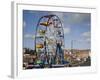 Big Ferris Wheel in Luna Park Amusements Funfair by Harbour, Scarborough, North Yorkshire, England-Pearl Bucknall-Framed Photographic Print
