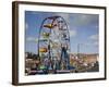 Big Ferris Wheel in Luna Park Amusements Funfair by Harbour, Scarborough, North Yorkshire, England-Pearl Bucknall-Framed Photographic Print