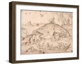 Big Fish Eat Little Fish-Pieter Bruegel the Elder-Framed Giclee Print