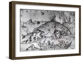 Big Fishes Eat Small Ones, 1556-Pieter Bruegel the Elder-Framed Giclee Print