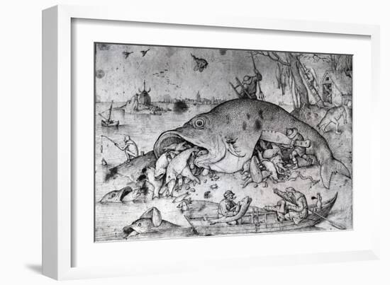 Big Fishes Eat Small Ones, 1556-Pieter Bruegel the Elder-Framed Giclee Print