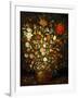 Big Flower Bouquet in a wooden vessel, 1606/07-Jan Brueghel the Elder-Framed Giclee Print