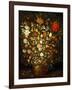 Big Flower Bouquet in a wooden vessel, 1606/07-Jan Brueghel the Elder-Framed Giclee Print