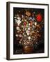 Big Flower Bouquet in a Wooden Vessel-Jan Brueghel the Elder-Framed Giclee Print