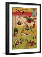 Big French Circus on the Grounds of Shokonsha (Yasukuni) Shrine No.1-Ando Hiroshige-Framed Art Print