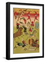 Big French Circus on the Grounds of Shokonsha (Yasukuni) Shrine No.3-Ando Hiroshige-Framed Art Print