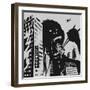 Big Gorilla Destroys City-Evgeny Bakal-Framed Art Print