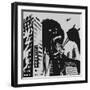 Big Gorilla Destroys City-Evgeny Bakal-Framed Art Print