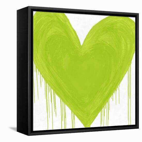Big Hearted Chartreuse Green-Lindsay Rodgers-Framed Stretched Canvas