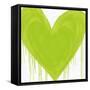 Big Hearted Chartreuse Green-Lindsay Rodgers-Framed Stretched Canvas