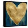 Big Hearted Gold on Teal-Lindsay Rodgers-Framed Stretched Canvas