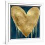 Big Hearted Gold on Teal-Lindsay Rodgers-Framed Art Print