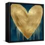 Big Hearted Gold on Teal-Lindsay Rodgers-Framed Stretched Canvas