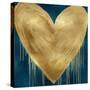 Big Hearted Gold on Teal-Lindsay Rodgers-Stretched Canvas